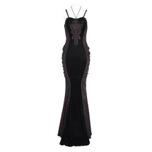 Load image into Gallery viewer, ESKT046 Gothic velvet lace tube top fishtail dress