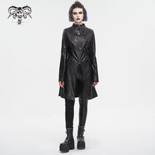 Load image into Gallery viewer, CT21301 Irregular rubberized faux leather contrasting stripe jacket