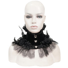 Load image into Gallery viewer, ECA013 Feather rose lace collar