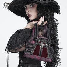 Load image into Gallery viewer, AS29702 Wine Small Gothic-style pleated-pattern handbag