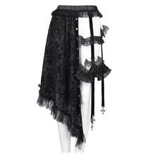 Load image into Gallery viewer, SKT208 Black Women Half hollow out bustle skirt