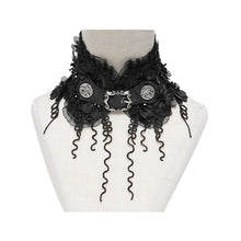 Load image into Gallery viewer, AS298 Gothic Large Rose Jacquard Pattern Woven Collar