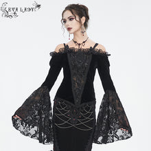 Load image into Gallery viewer, ETT03601 off-shoulder one-piece long-sleeved women's T-shirt