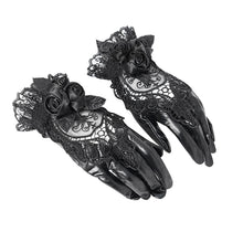 Load image into Gallery viewer, EGE004 Four-sided stretch embossed short leather gloves