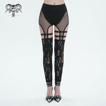 Load image into Gallery viewer, PT211 Ripped Knit Big Hole Mesh Leggings