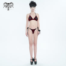 Load image into Gallery viewer, SST02502 red Pentagram Velvet sexy lingerie