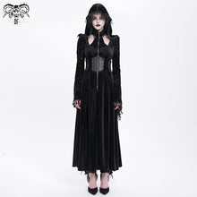 Load image into Gallery viewer, CT26001 Gothic shiny velvet halterneck hooded jacket