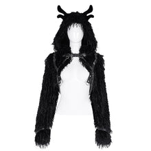 Load image into Gallery viewer, CT242 Punk Plush Hooded Short Jacket