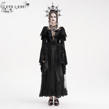 Load image into Gallery viewer, ESKT05201 Chest V-neck long-sleeved jacquard mesh dress