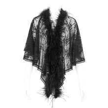 Load image into Gallery viewer, ECA011 feather lace shawl