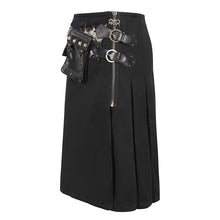 Load image into Gallery viewer, SKT175 Tie Dye Twill Faux Leather Waist Bag Men's Kilt