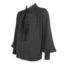 Load image into Gallery viewer, SHT11001 Black Everyday Striped Goth Shirt