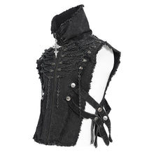 Load image into Gallery viewer, WT102 Punk Twill High-Neck Bib-Style Vest