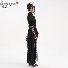 Load image into Gallery viewer, ECT01701 BLACK hollowed-out chest halter neck long sleeves and swallowtail hem short jacket