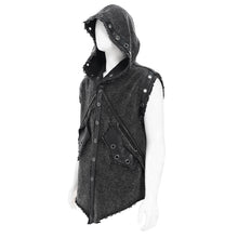Load image into Gallery viewer, WT104 Punk-Style Hooded Distressed Loose-Fit Vest