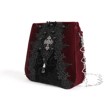 Load image into Gallery viewer, AS18002 wine Gothic Velveteen Women's handbag