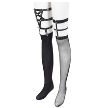 Load image into Gallery viewer, AS156 Inverted five-pointed Star Studded Stretch Band Asymmetrical Long Socks