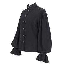Load image into Gallery viewer, SHT11401 Steampunk Distressed Women Long Sleeve Shirt