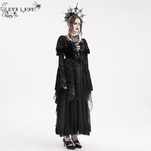 Load image into Gallery viewer, ESKT05201 Chest V-neck long-sleeved jacquard mesh dress