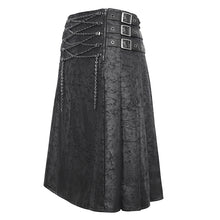 Load image into Gallery viewer, SKT186 Punk crackled leather men's kilt