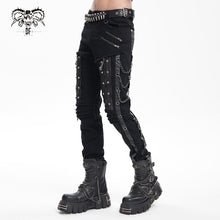 Load image into Gallery viewer, PT261 Punk side drawstring twill men's trousers