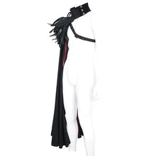 Load image into Gallery viewer, CA043 Single shoulder high collar feather men cloak
