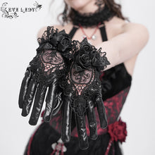 Load image into Gallery viewer, EGE004 Four-sided stretch embossed short leather gloves