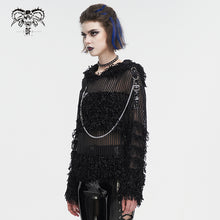 Load image into Gallery viewer, SR014 Plush patchwork hooded cross short sweater
