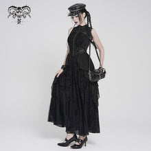 Load image into Gallery viewer, SKT246 Flocked Circuit Board Print Mesh Cyber Dress
