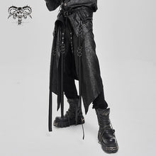 Load image into Gallery viewer, SKT244 Punk cracked leather lapel waistband skirt