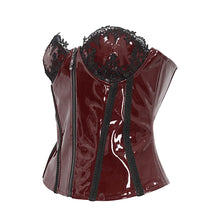 Load image into Gallery viewer, CST00602 Red patent leather strappy corset