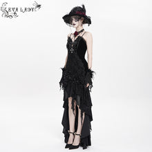 Load image into Gallery viewer, ESKT06301 Gothic fishtail dress with suspenders