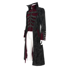 Load image into Gallery viewer, CT27002 Gothic pattern velvet long coat with multiple straps at the center front