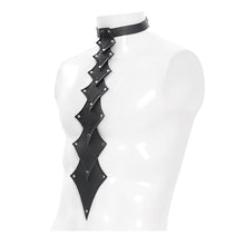 Load image into Gallery viewer, AS295 Punk-Style Faux Leather Pointed Tie