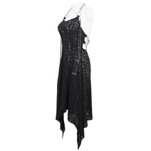 Load image into Gallery viewer, SKT167 metal chain broken hole backless halter dress