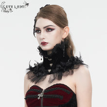 Load image into Gallery viewer, ECA013 Feather rose lace collar