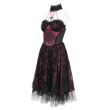 Load image into Gallery viewer, SKT23402 red women Skeleton Printing Gothic Lolita Dress