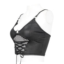 Load image into Gallery viewer, TT246 Knitted mesh spliced lace up suspenders