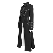 Load image into Gallery viewer, CT267 Thick twill chain-embellished punk long coat