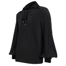 Load image into Gallery viewer, SHT086 Neckline hand-embroidery gothic men shirts