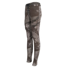 Load image into Gallery viewer, PT24002 Brown Women cloud point stretchy cracked knit leather leggings