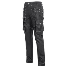 Load image into Gallery viewer, PT24401 Steampunk brush-off leather trousers