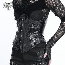 Load image into Gallery viewer, AS312 Punk-style patent leather belt with embossed detailing