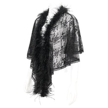 Load image into Gallery viewer, ECA011 feather lace shawl