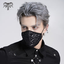 Load image into Gallery viewer, MK027 breathable cyber punk shine pleated men leather face masks