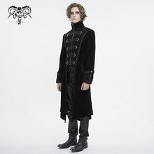 Load image into Gallery viewer, CT23801 black Men's long chenille coat