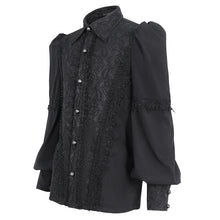 Load image into Gallery viewer, SHT121 Gothic men lantern sleeve floral shirt