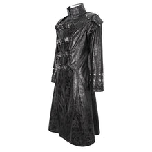 Load image into Gallery viewer, CT22301 Cracked leather stand collar long men's jacket