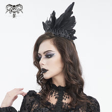 Load image into Gallery viewer, AS183 black feather crown