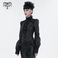 Load image into Gallery viewer, SHT090 see-through pattern gothic shirt